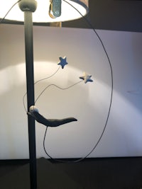 a table lamp with a star on it
